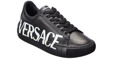 versace black sneaker|versace greca sneakers men.